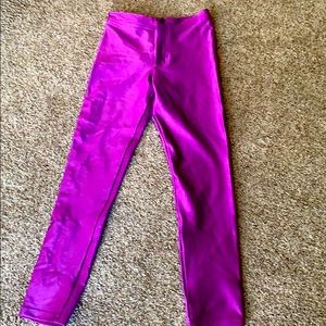 High waisted disco stretchy shiny skinny pants